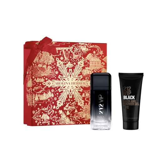 קרולינה הררה סט 212 וי.איי.פי בלאק - Carolina Herrera 212 VIP Black Set 100ml + Shower Gel 100ml E.D.P - בושם לגבר מקורי - בקבוק ואריזה