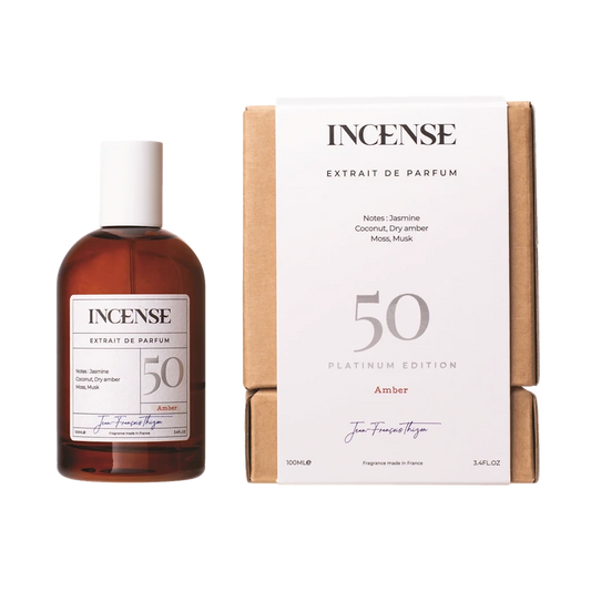אינסנס 50 אמבר (גרסת פלטינום) אקסטרייט - Incense 50 Amber 100ml Extrait de Parfum - בושם יוניסקס מקורי - Unisex - לובן מור