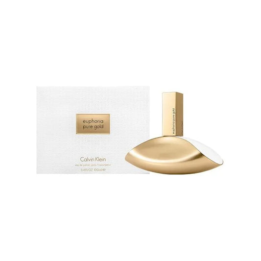 קלווין קליין יופוריה פיור גולד - Calvin Klein Euphoria Pure Gold 100ml E.D.P - בושם לאישה מקורי - בקבוק ואריזה