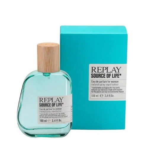 רפליי סורס אוף לייף וומן - Replay Source Of Life Woman 100ml E.D.P - בושם לאישה מקורי - בקבוק ואריזה