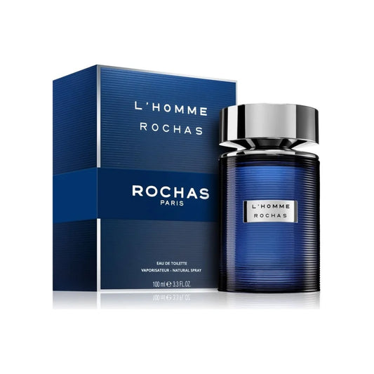 רושאס לום - Rochas L'Homme 100ml E.D.T - בושם לגבר מקורי - בקבוק ואריזה