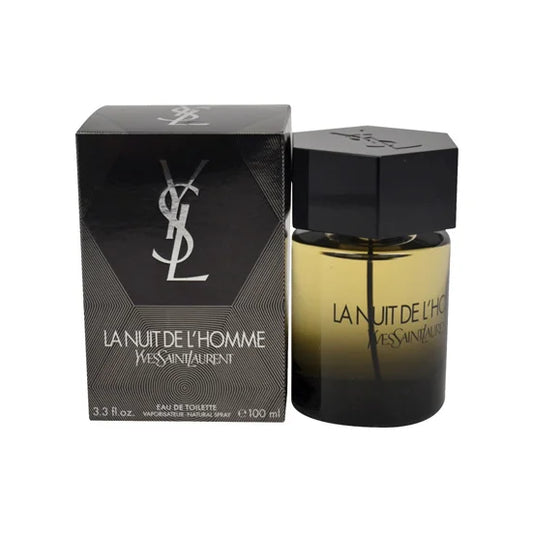 איב סאן לורן לה נואי דה לום - Yves Saint Laurent La Nuit de L'Homme 100ml E.D.T - בושם לגבר מקורי - בקבוק ואריזה